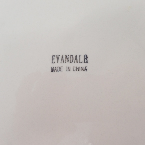 Vtg Evandale Blue Dinner Plate with 4 Bee's  13.75" diameter Heavy 4.5 lbs Mint - Picture 6 of 9